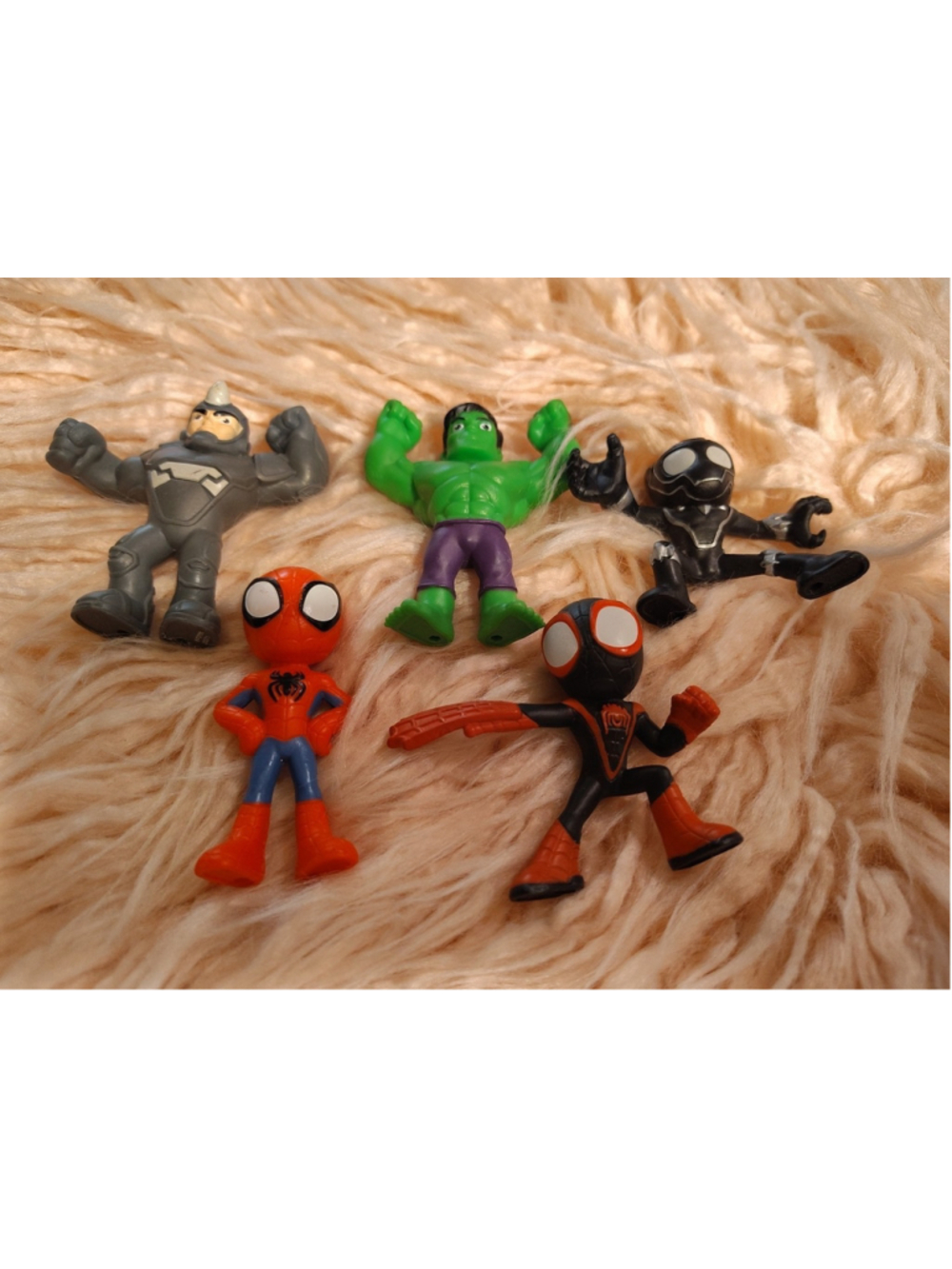 Marvel Spidey and His Amazing Friends Black Panther 5 Pack Mini Figures 3" Rhino